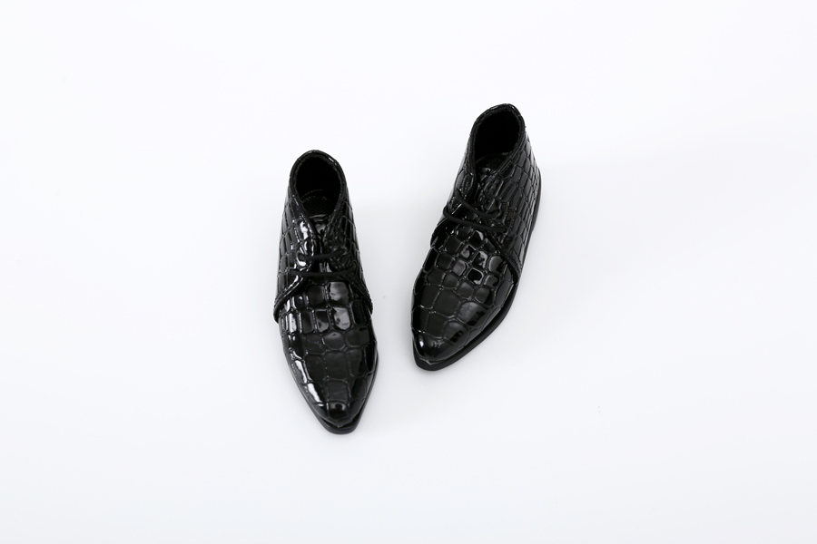 (28M Fashion)Black Crocodile Boots - DollShe craft